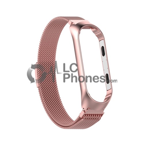 Xiaomi Smart Band 5 - Milanese Magnetic Loop Stainless Steel Watch Band Rose Gold