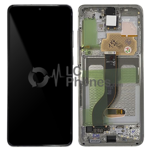 Samsung Galaxy S20+ G985 / S20+ 5G G986 - Full Front LCD Digitizer Cloud White < Service Pack >