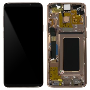 Samsung Galaxy S9 Plus G965F - Full Front LCD Digitizer With Frame Sunrise Gold 