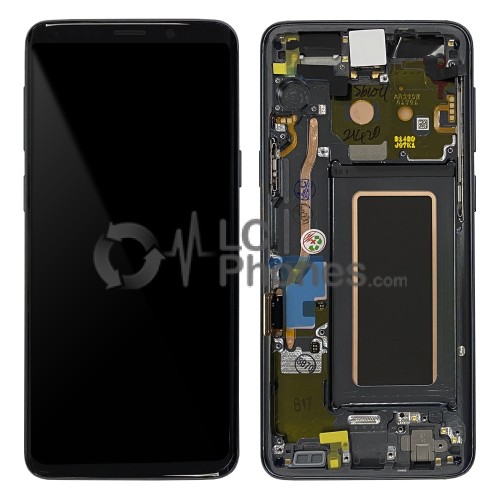 Samsung Galaxy S9 G960F - Full Front LCD Digitizer With Frame Titanium Gray < Service Pack >