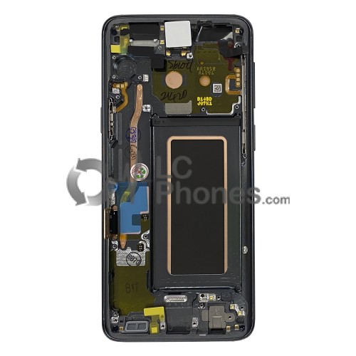 Samsung Galaxy S9 G960F - Full Front LCD Digitizer With Frame Titanium Gray < Service Pack >