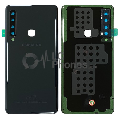 Samsung Galaxy A9 2018 A920 - Battery Cover Original with Camera Lens and Adhesive Caviar Black < Service Pack >