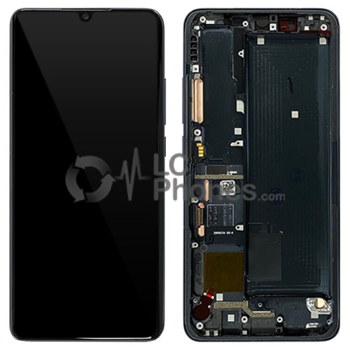 Xiaomi Mi Note 10 Lite - Full Front LCD Digitizer With Frame Midnight Black