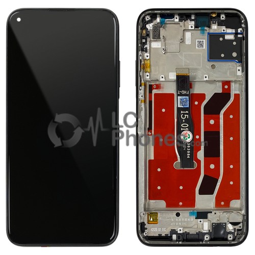 Huawei P40 Lite - Full Front LCD Digitizer With Frame Black