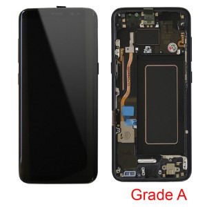 Samsung Galaxy S8 G950F - Full Front LCD Digitizer With Frame Black  Grade A