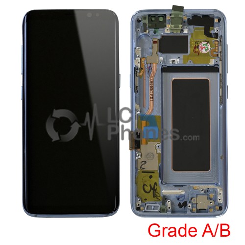 Samsung Galaxy S8 G950F - Full Front LCD Digitizer With Frame Orchid Gray (Original Used) Grade A/B