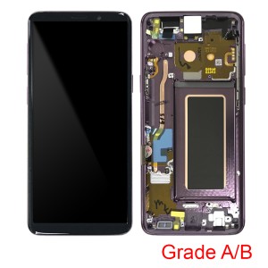 Samsung Galaxy S9 G960F - Full Front LCD Digitizer With Frame Purple  Grade A/B