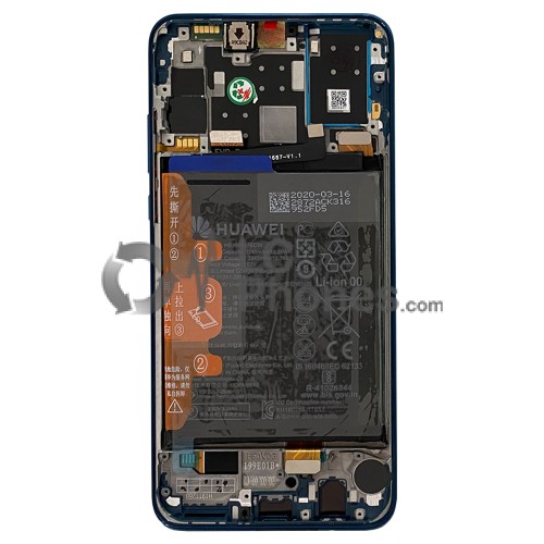 Huawei P30 Lite New Edition - Full Front LCD Digitizer Breathing Crystal with Frame & Battery < Service Pack >