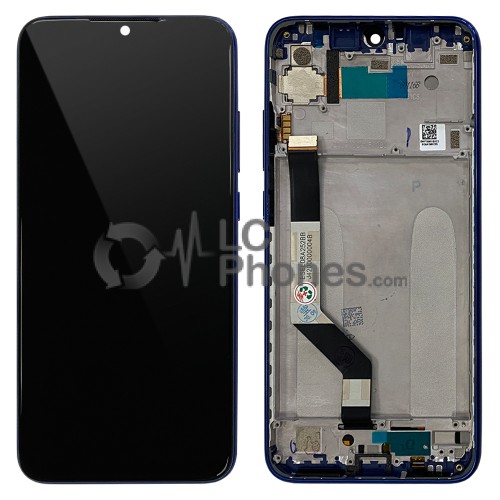 Xiaomi Redmi Note 7 / Note 7 Pro - Full Front LCD Digitizer with Frame Blue