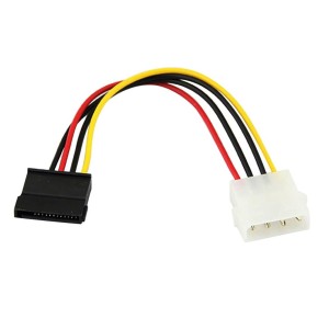 4 Pin IDE Molex Male to 15 Pin Serial SATA Hard Drive Adapter Power Cable