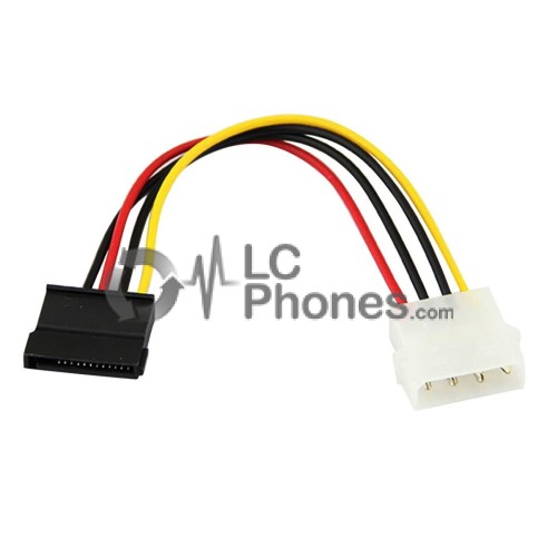 4 Pin IDE Molex Male to 15 Pin Serial SATA Hard Drive Adapter Power Cable