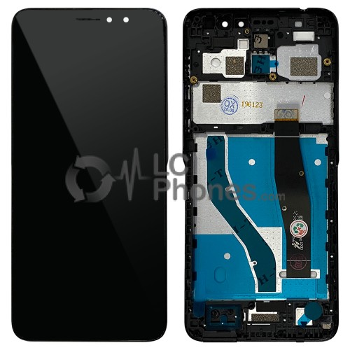 Alcatel 1x (2019) 5008Y - Full Front LCD Digitizer with Frame Black