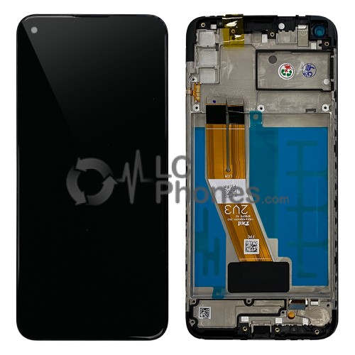 Samsung Galaxy A11 A115 - Full Front LCD Digitizer With Frame Black < Service Pack >