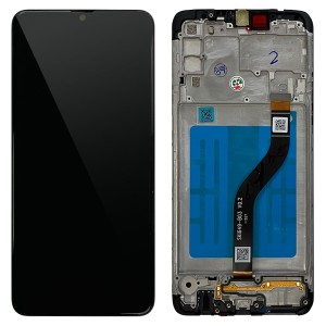 Samsung Galaxy A20s A207 - Full Front LCD Digitizer With Frame Black 