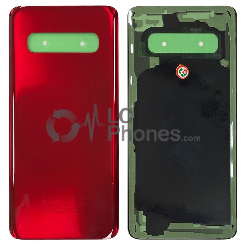 Samsung Galaxy S10 G973 - Battery Cover with Camera Lens and Adhesive Cardinal Red