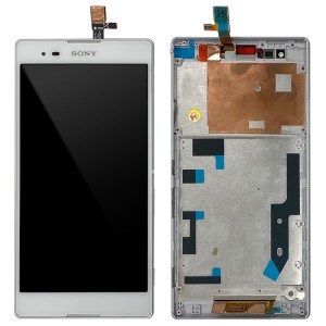 Sony Xperia T2 Ultra - Full Front LCD Digitizer With Frame White