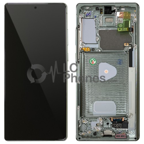 Samsung Galaxy Note 20 N980 / Note 20 5G N981 - Full Front LCD Digitizer With Frame Mystic Green < Service Pack >