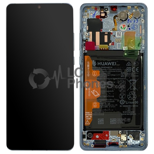 Huawei P30 Pro - Full Front LCD Digitzer Breathing Crystal with Frame & Battery < Service Pack >