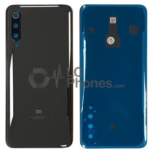 Xiaomi Mi 9 - Battery Cover Piano Black with Camera Lens & Adhesive