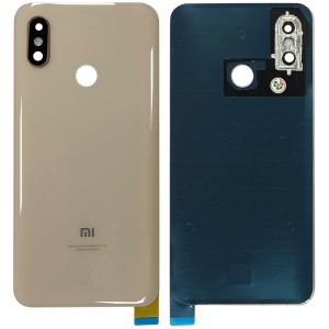 Xiaomi Mi 8 - Battery Cover Gold with Camera Lens & Adhesive