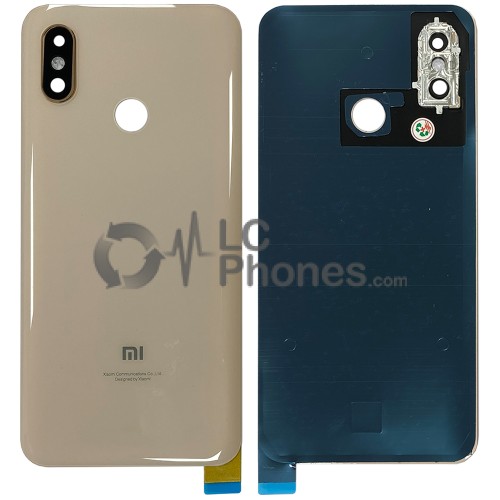 Xiaomi Mi 8 - Battery Cover Gold with Camera Lens & Adhesive