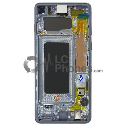 Samsung Galaxy S10 G973F - Full Front LCD Digitizer With Frame Prism Blue < Service Pack >