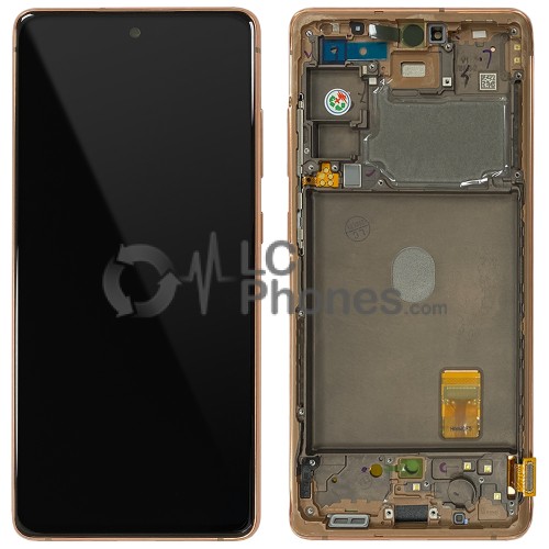 Samsung Galaxy S20 FE G780 - Full front LCD Digitizer With Frame Cloud Orange < Service Pack >