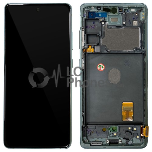 Samsung Galaxy S20 FE G780 - Full front LCD Digitizer With Frame Cloud Mint < Service Pack >