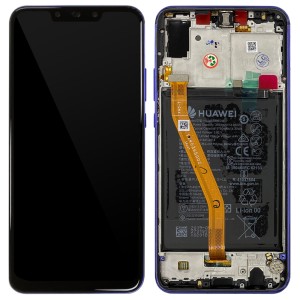 Huawei Nova 3 - Full Front LCD Digitizer Purple with Frame & Battery 