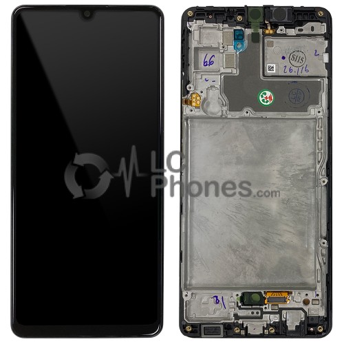 Samsung Galaxy A42 5G A426 - Full Front LCD Digitizer Black With Frame < Service Pack >