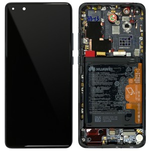 Huawei P40 Pro - Full Front LCD Digitizer With Frame & Battery Black 