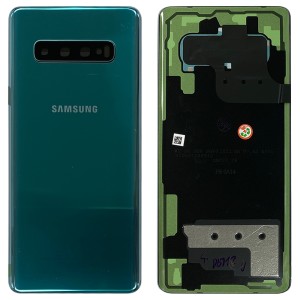 Samsung Galaxy S10 Plus G975F - Battery Cover Original with Camera Lens and Adhesive Prism Green 