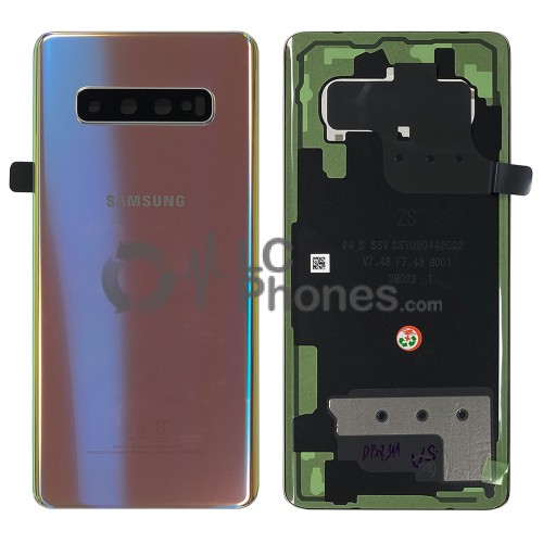 Samsung Galaxy S10 Plus G975F - Battery Cover Original with Camera Lens and Adhesive Canary Yellow < Service Pack >