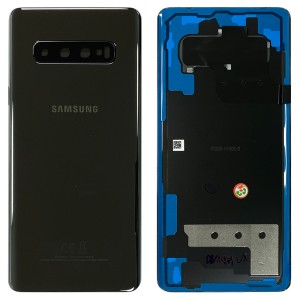 Samsung Galaxy S10 Plus G975F - Battery Cover Original with Camera Lens and Adhesive Ceramic Black 