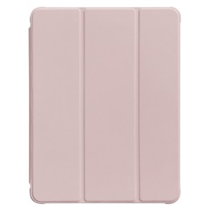 iPad Air 4th Gen 2020 A2316 A2324 A2325 A2072 / Air 5th Gen 2022 A2589 A2591 - Tri-folding Smart Leather Flip + PC Back Case Pink