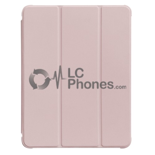 iPad Air 4th Gen 2020 A2316 A2324 A2325 A2072 / Air 5th Gen 2022 A2589 A2591 - Tri-folding Smart Leather Flip + PC Back Case Pink