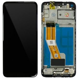 Samsung Galaxy M11 M115F - Full Front LCD Digitizer with Frame Black 