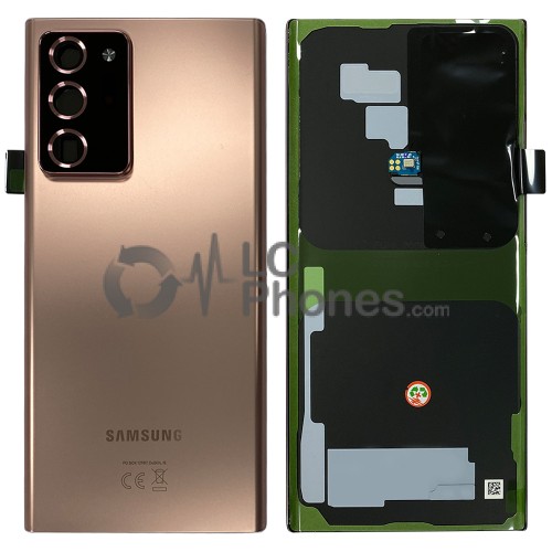 Samsung Galaxy Note 20 Ultra N985 / Note 20 Ultra 5G N986 - Battery Cover Original with Camera Lens and Adhesive Mystic Bronze < Service Pack >