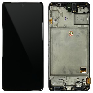 Samsung Galaxy M31s M317F - Full Front LCD Digitizer with Frame Black 