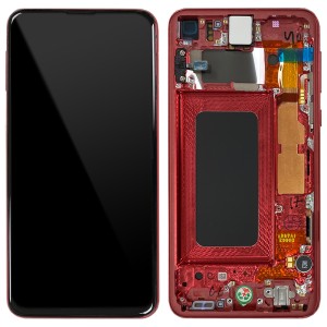 Samsung Galaxy S10e G970F - Full Front LCD Digitizer With Frame Cardinal Red 