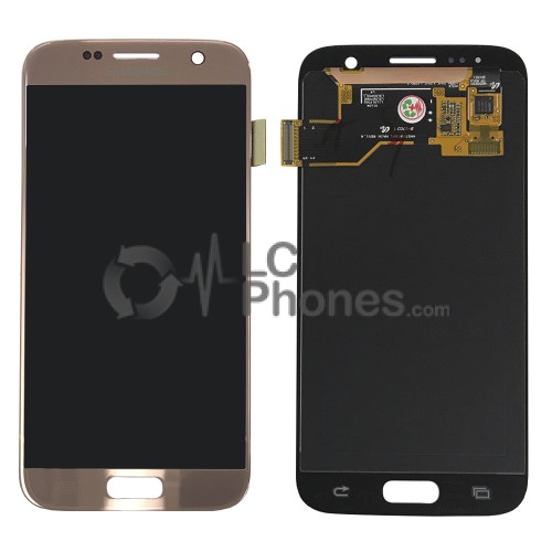 Samsung Galaxy S7 G930F - Full Front LCD Digitizer Pink < Service Pack >