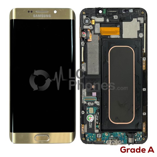 Samsung Galaxy S6 Edge Plus G928 - Full Front LCD Digitizer Gold (Original Used) Grade A