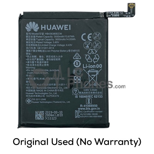 Huawei P30 - (Original Used) Battery HB436380ECW 3550mAh 13.67Wh (No Warranty)