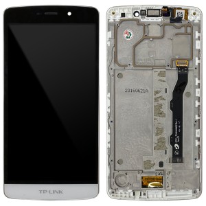 TP-Link Neffos C5 Max TP702A - Full Front LCD Digitizer with Frame White Used Grade A