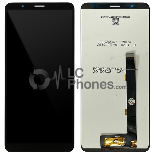 Alcatel 3c 2019 5006D - Full Front LCD Digitizer Black