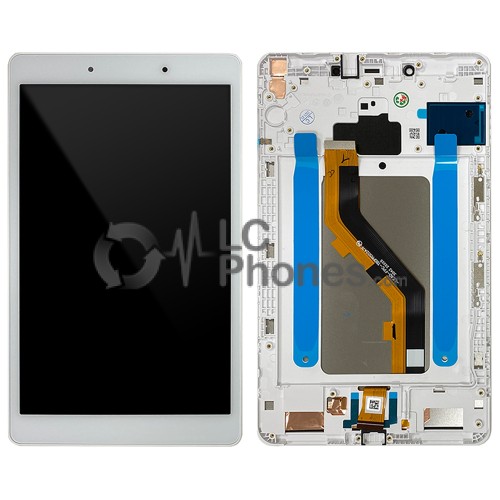 Samsung Galaxy Tab A 8.0 2019 T290 - Full Front LCD Digitizer With Frame Silver Gray < Service Pack >