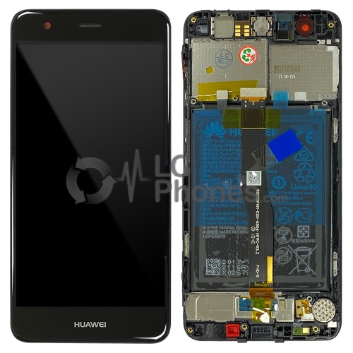 Huawei Nova - Full Front LCD Digitizer Black with Frame & Battery < Service Pack >