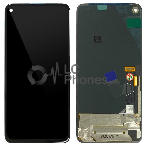 Google Pixel 4a 5G - Full Front LCD / OLED Digitizer Black < Service Pack >