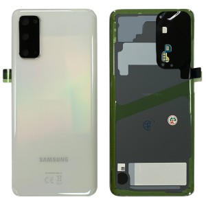 Samsung Galaxy S20 G980 / S20 5G G981 - Battery Cover Original with Camera Lens and Adhesive Cloud White 