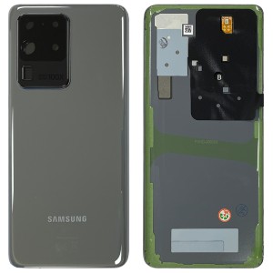 Samsung Galaxy S20 Ultra / S20 Ultra 5G G988 - Battery Cover Original with Camera Lens and Adhesive Cosmic Grey 